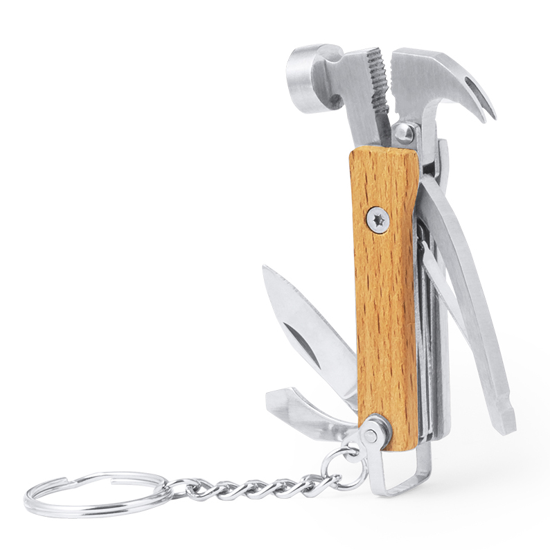 Lot de 10 porte-clés en métal (forme marteau, couleur argent) - Wood, Tools  & Deco